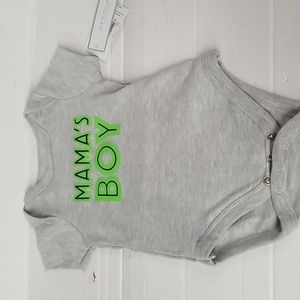 Wee play est 1994 Mama's Boy  Boys sz 6-9M Onesie NWT